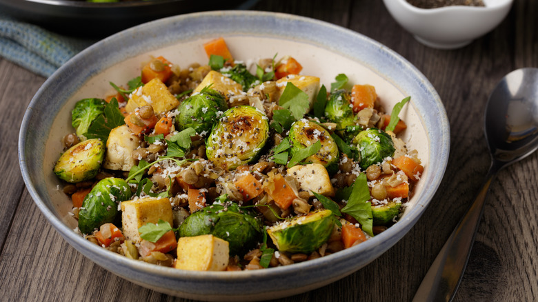 Brussels sprouts and quinoa salad