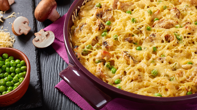 chicken casserole with peas