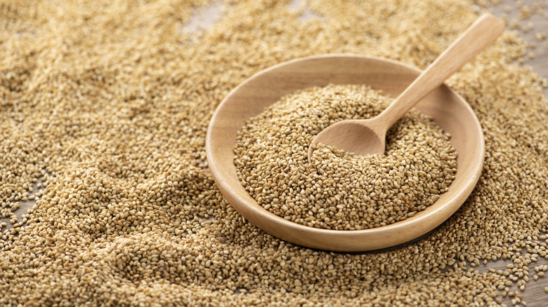 Bowl of sesame seeds