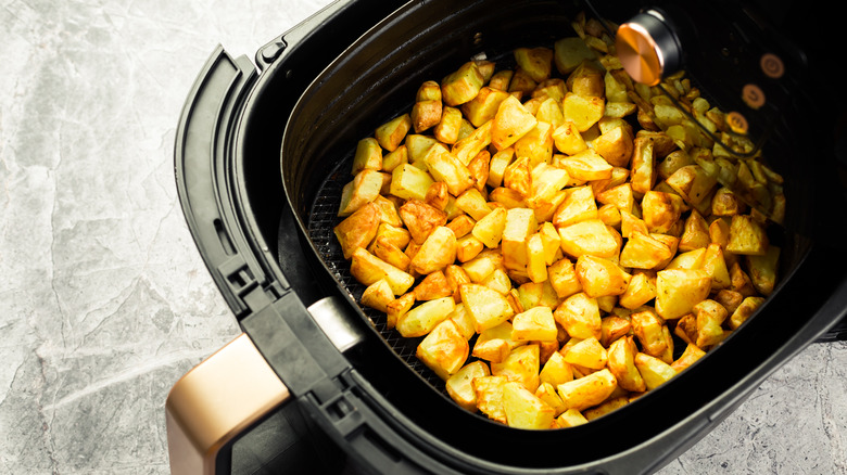 diced Potatoes in air fryer