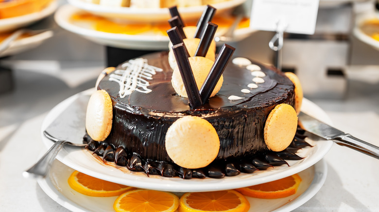 cake with licorice on display