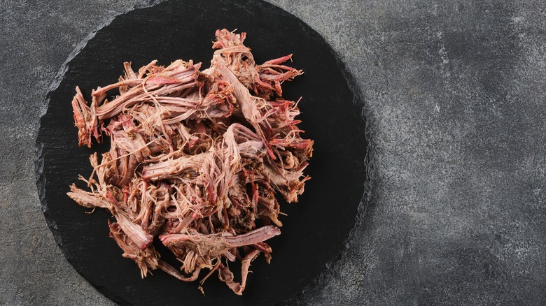 Plate of pulled pork