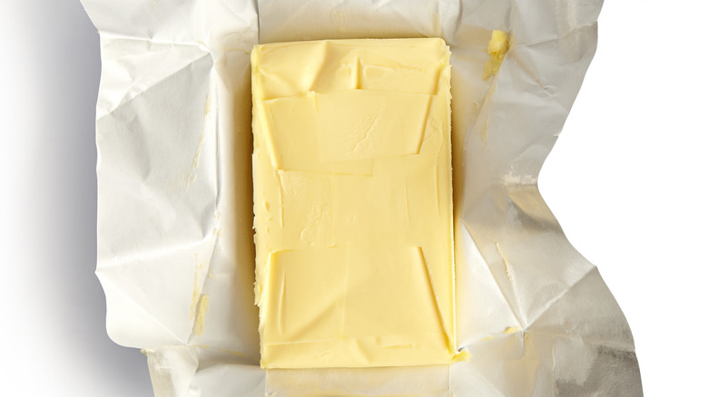 uncut butter in a wrapper