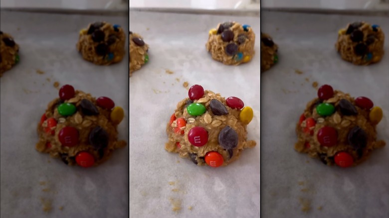 cookie dough with extra M&M's