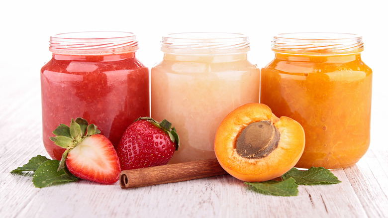 three fruit purees