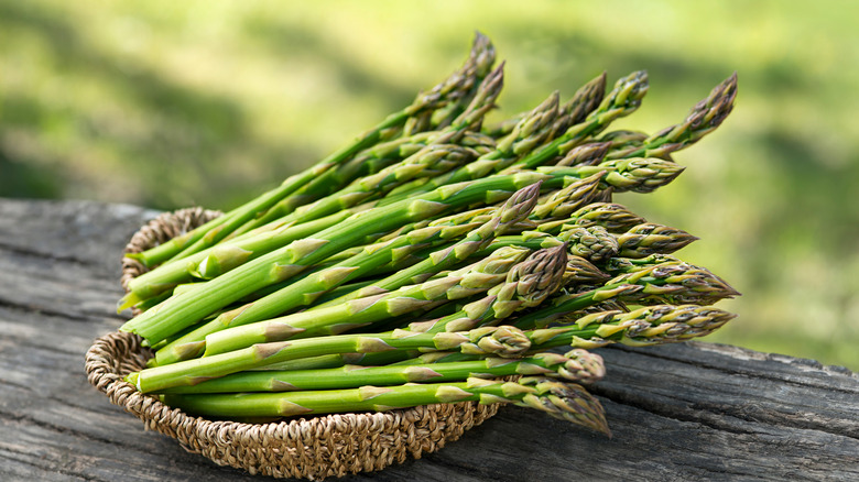 basket of asparagus