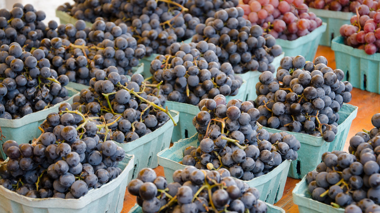 Grapes at a farmer's market