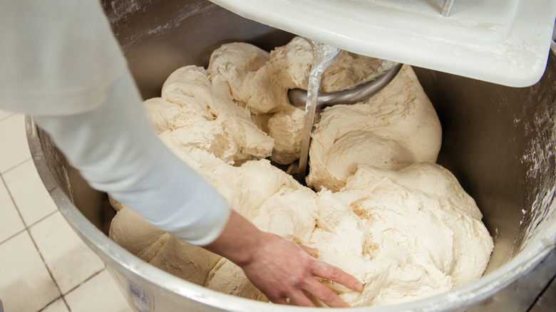 Mixing bread dough