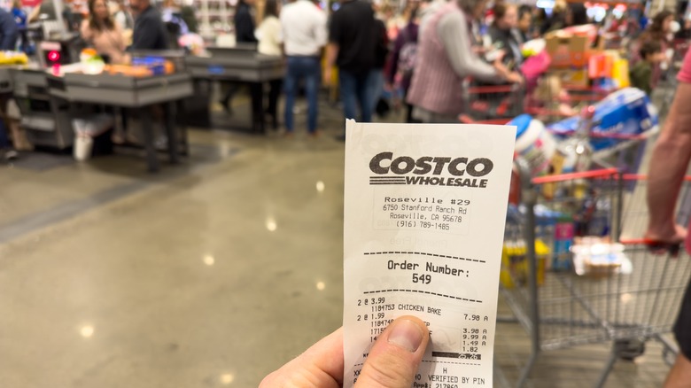 Costco Receipt and checkout