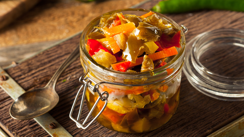 homemade pickled giardiniera