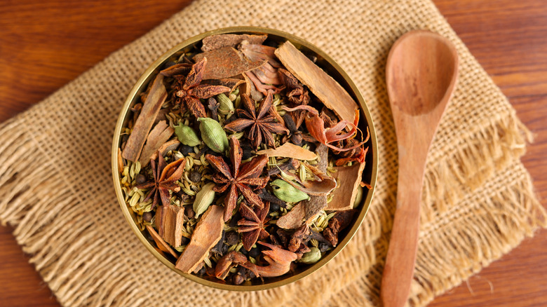 warm spices in bowl