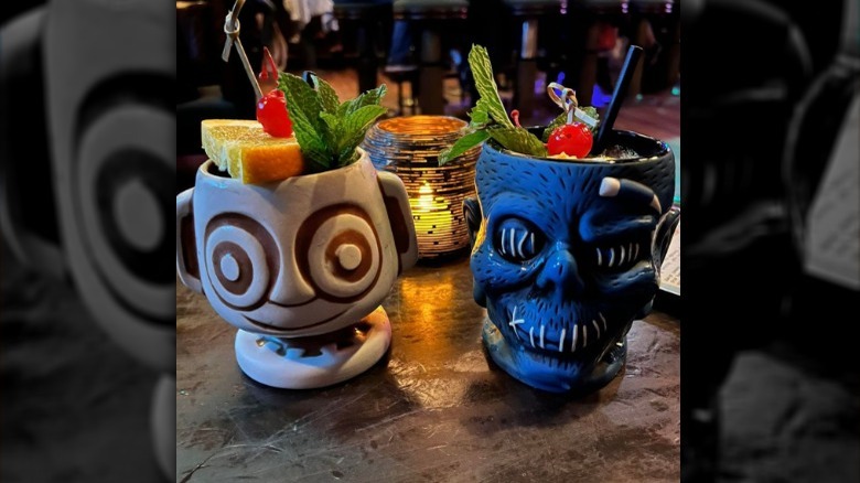 Trader Sam's cocktails in novelty mugs