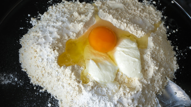 eggs flour and yogurt