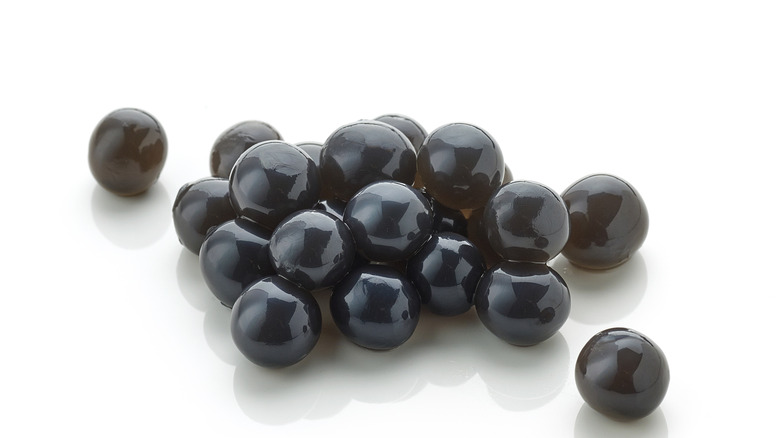 black tapioca pearls