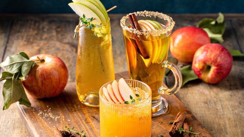 variety of fall cocktails