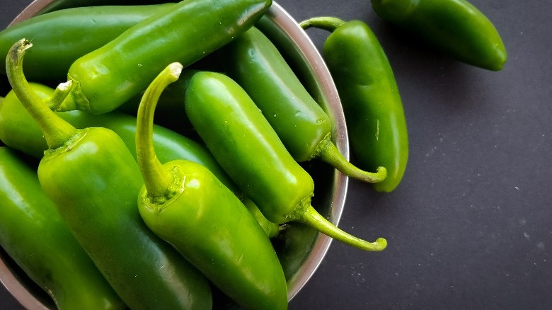 Bowl of jalapeños