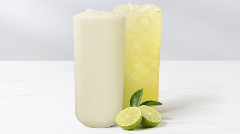 Frosted and regular versions of Chick-fil-A's Key Lime Lemonade drinks