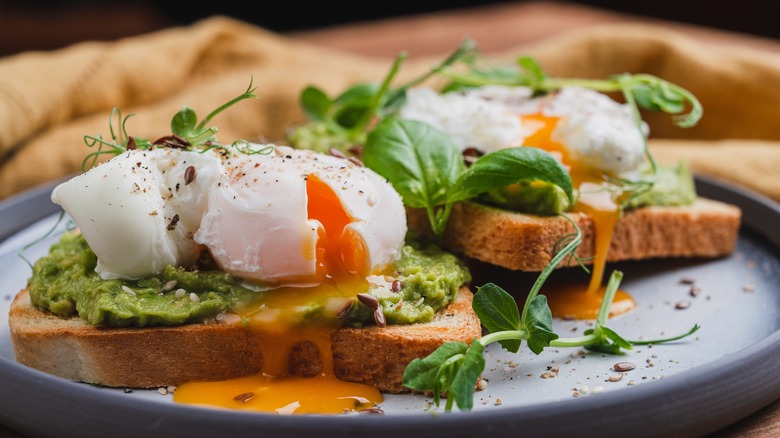 avocado toast with poached egg