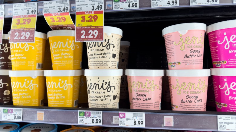 Jeni's Ice Cream on shelf 