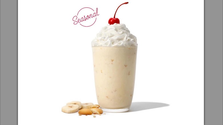 banana pudding milkshake from Chick Fil A