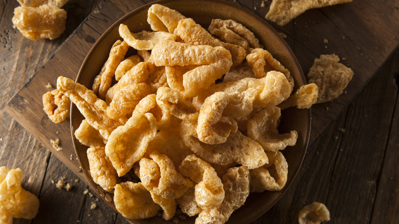 plate of pork rinds