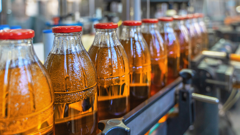 juice being bottled