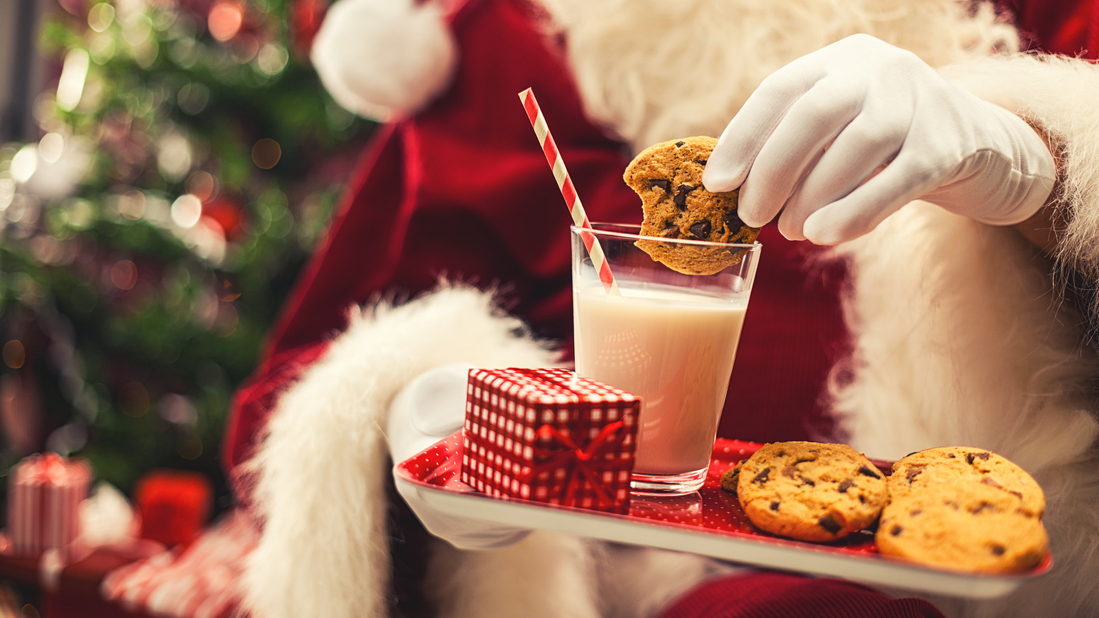 Santa's Holiday Cookie & Milk Set