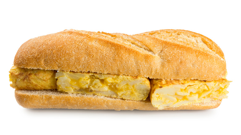 potato and egg sandwich