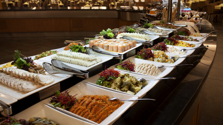 food set up a upscale buffet