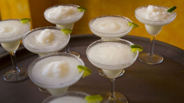 Tray of frozen margaritas