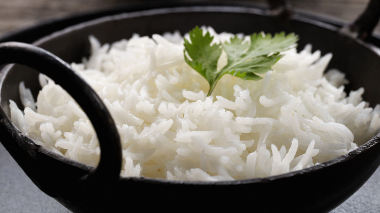 bowl of rice with handles