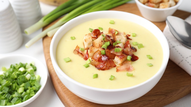 Bowl of potato soup