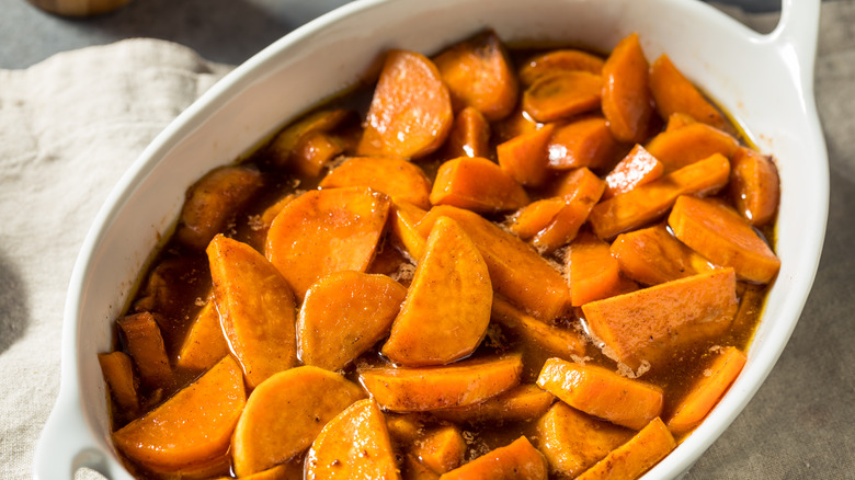 baked sweet potatoes with butter