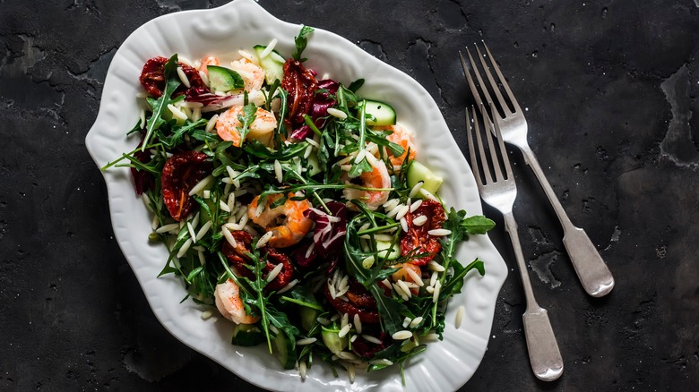 Shrimp orzo salad