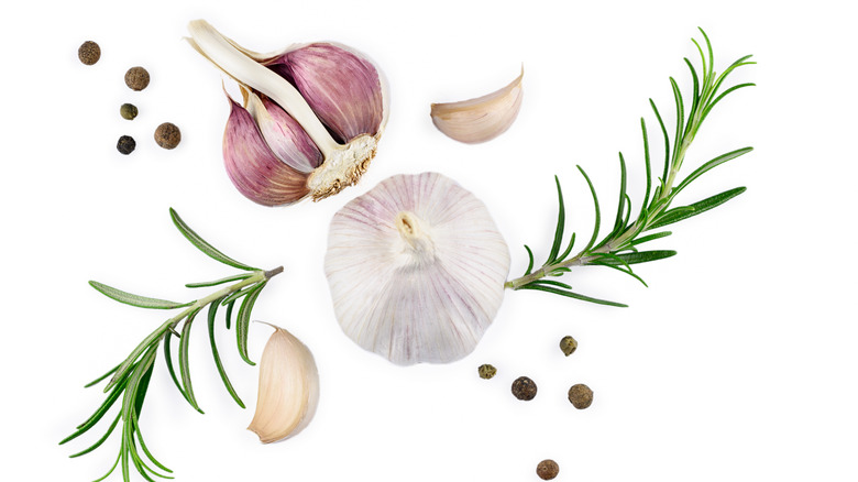 Garlic and rosemary