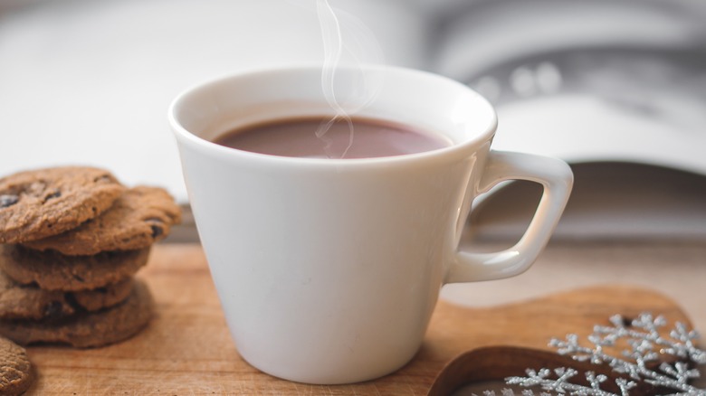 Coffee cup with cookies