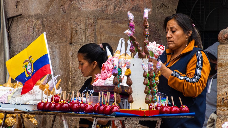 Espumillas from a street vendor