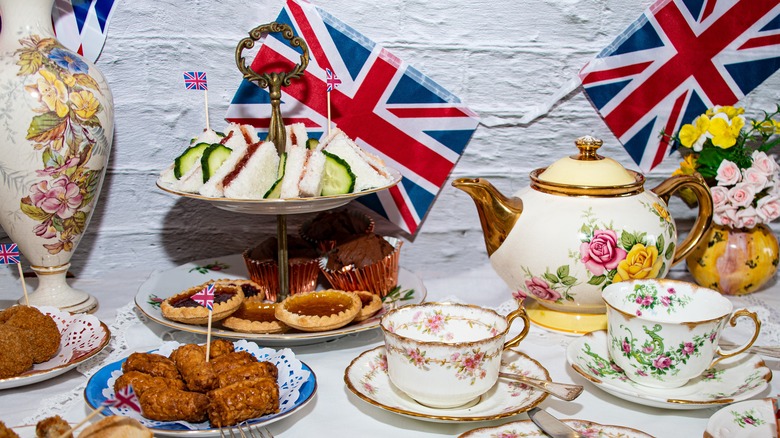 Queen Elizabeth II Platinum Jubilee tea table setting