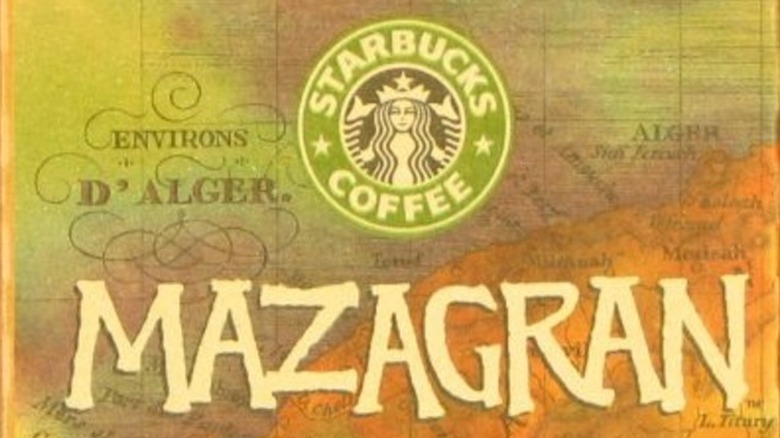 starbucks bottled mazagran 4-pack label