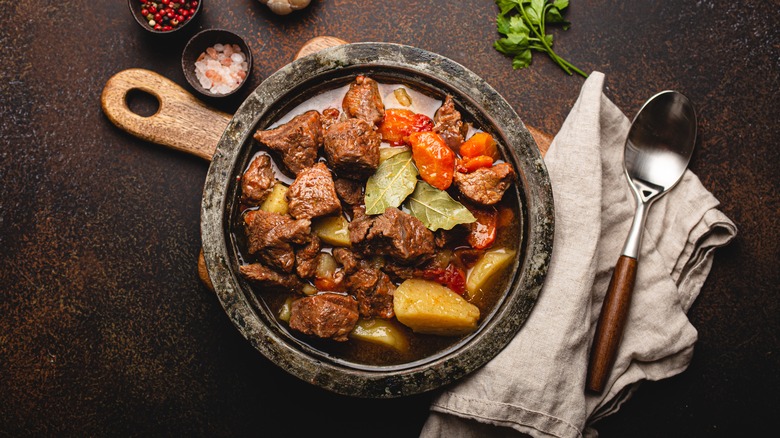 meat stew served with spices