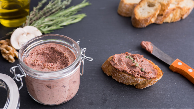 Foie gras mousse in jar