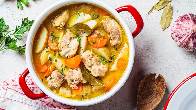 Chicken and vegetable soup