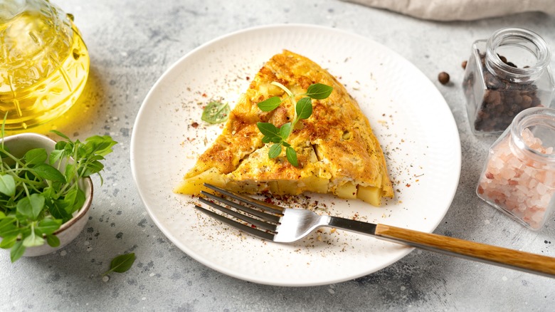 sliced potato frittata