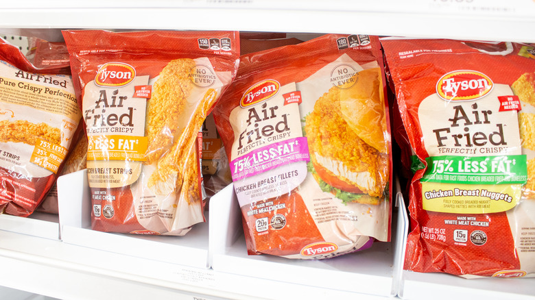 frozen breaded chicken products.