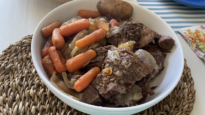 Pot roast with carrots and potatoes