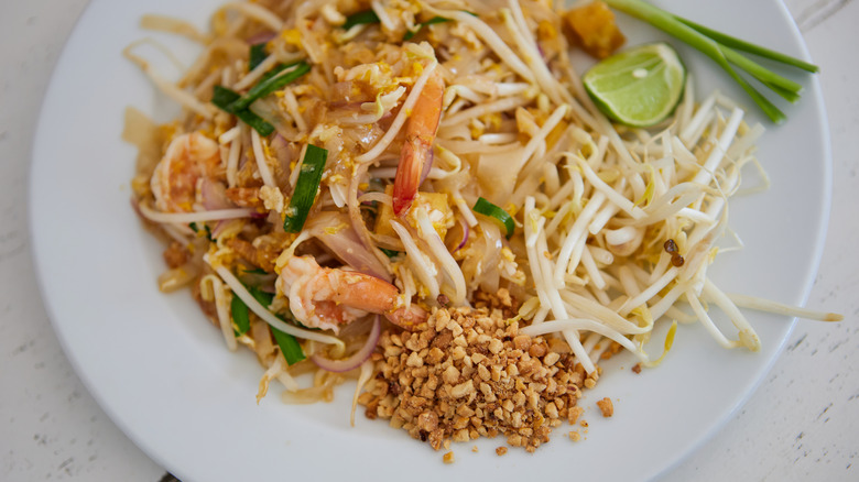 Dish of pad Thai