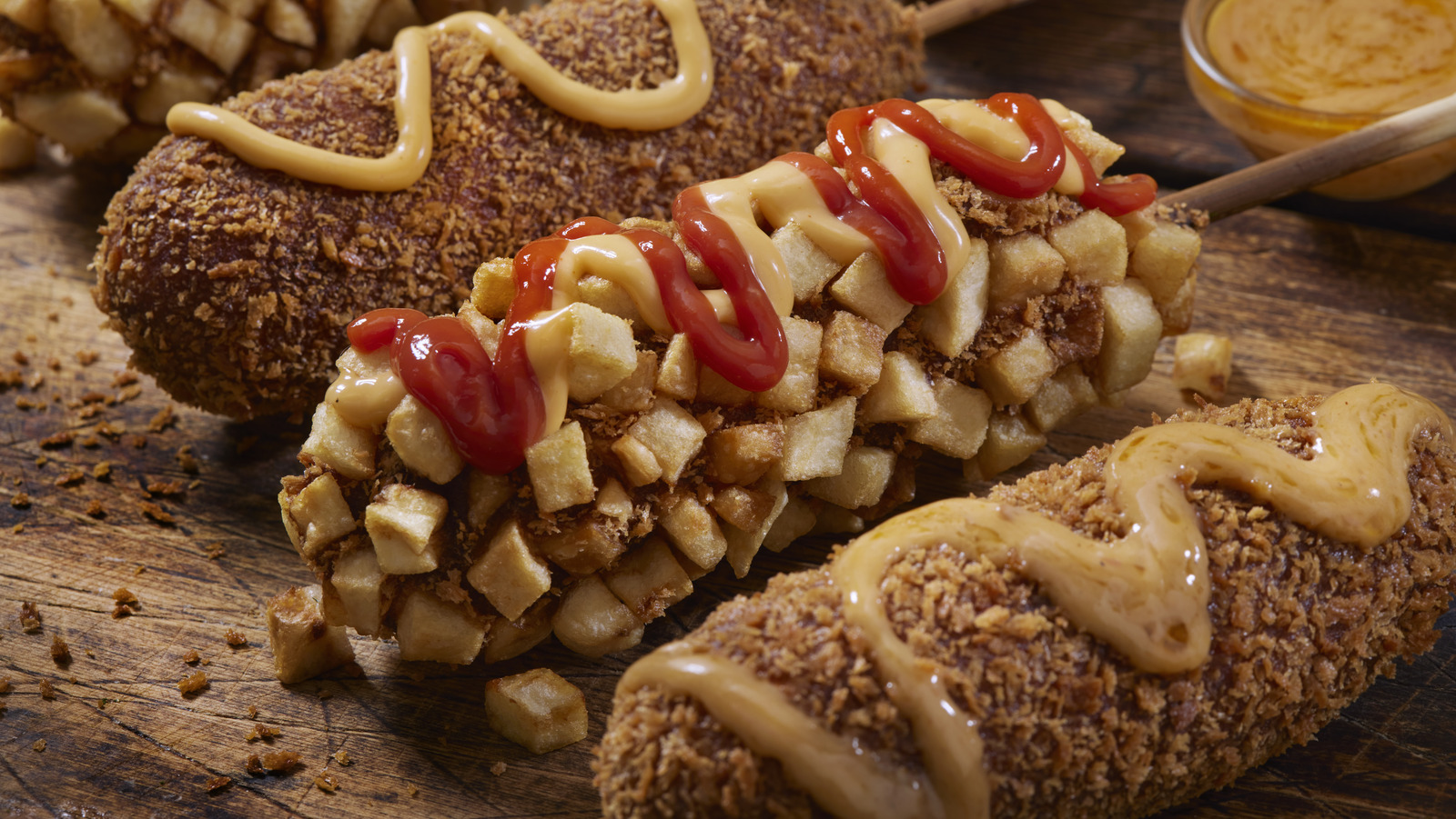 The Fun Of Korean Corn Dogs Are The Bonus Ingredients In The Batter