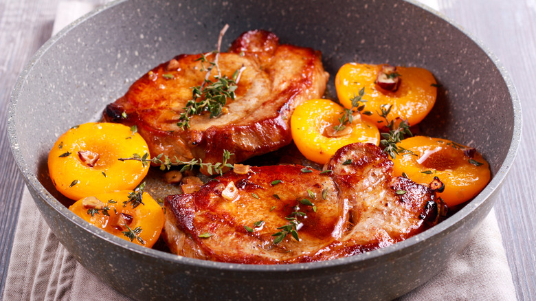 Pork and peaches 