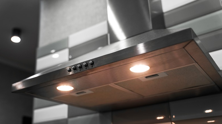 A kitchen hood vent