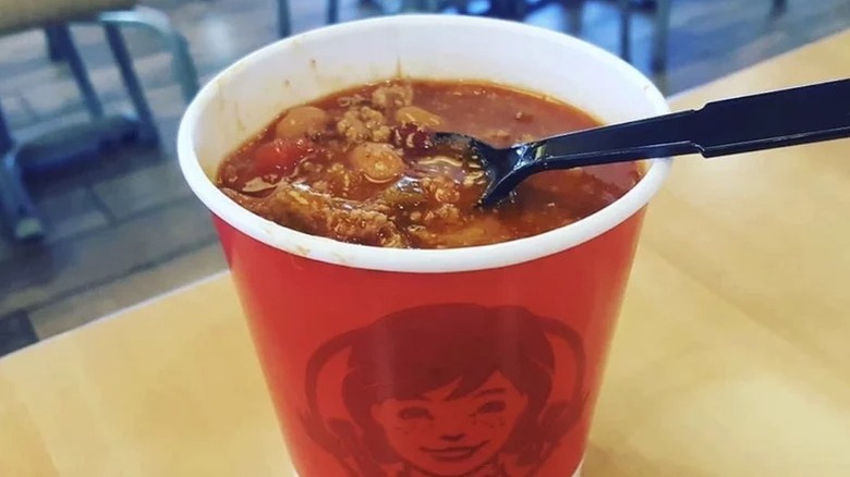 cup of Wendy's chili